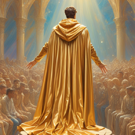 gourou face à une foule